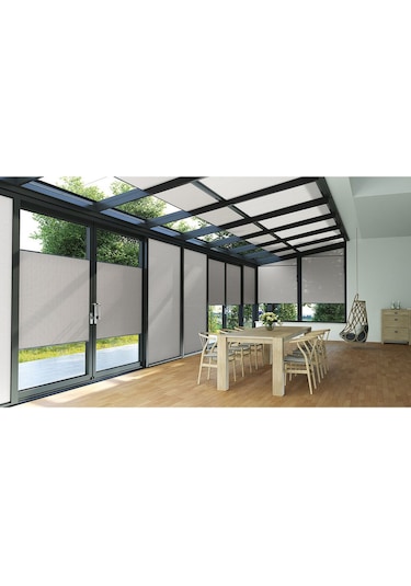 Perdema Yapışkanlı Honeycomb Plise %100 Karartma Cam Balkon Perdesi - Ofis Perdesi - Mutfak Perdesi - Salon Beyaz