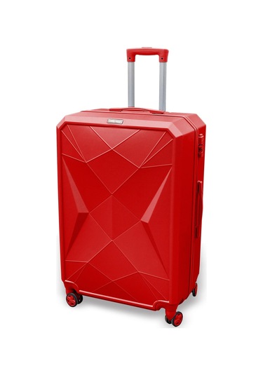 Coral High Diamond Abs Kırmızı Büyük Boy Valiz 16623 Kırmızı