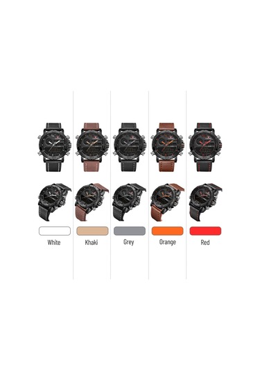 Erkek Saat Dijital Kuvars Alarm Kronometre İş Spor Günlük Kol Saati Beyaz Diğer