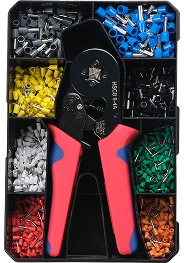 800 Adet/takım Tüp Tipi Soğuk Preslenmiş Terminal Bloğu Sıkma Pensesi Plastik Kutu Seti