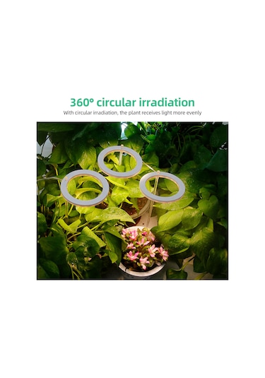 İç Mekan Bitkileri İçin Büyütme Işıkları 3 Kafa 6.2 W Güneş Işığı