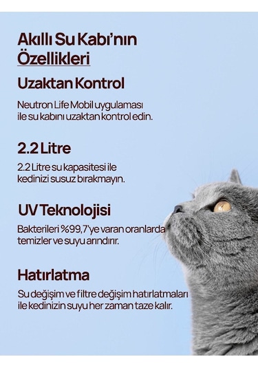 Neutron Evcil Hayvan Akıllı Su Kabı Su Pınarı