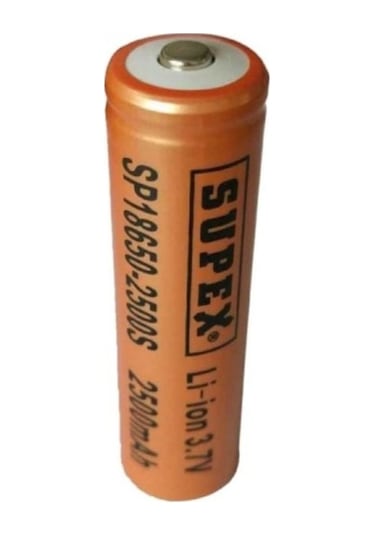Supex SP18650-2500S 2500 mAh 3.7 V 18650 Başlı Li-Ion Şarj Edilebilir Pil