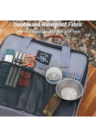 Sundick Piknik Çantası El Çantası Kamp Dış Mekan Çok Fonksiyonlu Gri