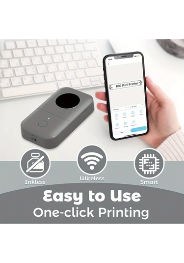 Willowhaven Phomemo Mor Etiket Yazıcı Kablosuz Portatif Mini Akıllı Sticker Makinesi Şablonlu