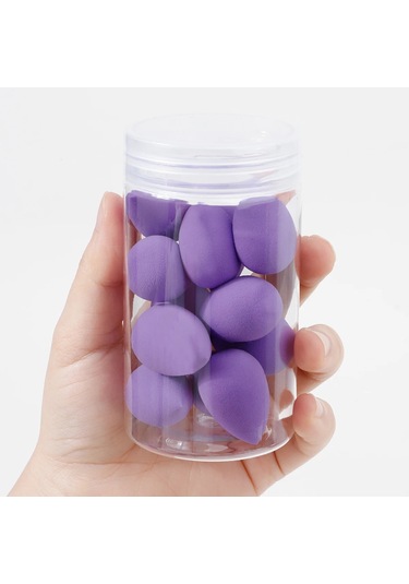 12 Adet Mini Güzellik Sünger Yumurta Su Damlası Küçük Makyaj Yumurta Tozu Puf Kuru Islak Black