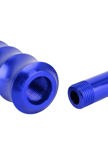 Sones Universal Araç Bükülmüş Desenli Dişli Kafası Vites Topuzu Mavi