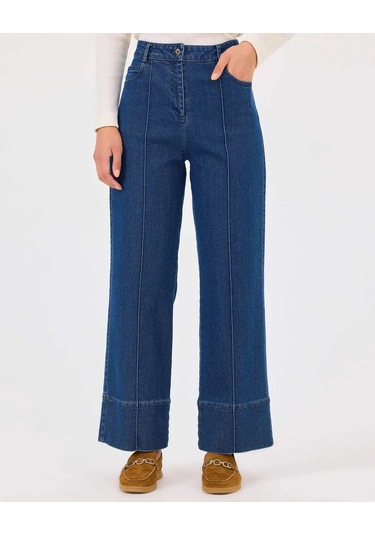 Scl Kadın Düğmeli Cep Detaylı Jean Pantolon 10002422211002 Lacivert