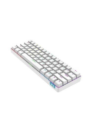 Stk61 Rgb Ledli Tam Mekanik Kırmızı Switch Gaming Bilek Destekli Kablolu Oyuncu Klavyesi