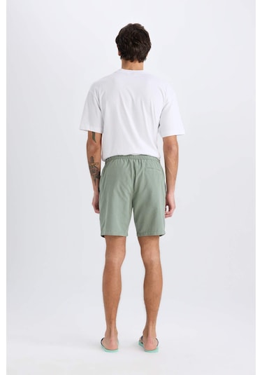 Defacto Regular Fit Kısa Boy Yumuşak Tuşeli Deniz Şortu E0993ax25hskh440 Haki
