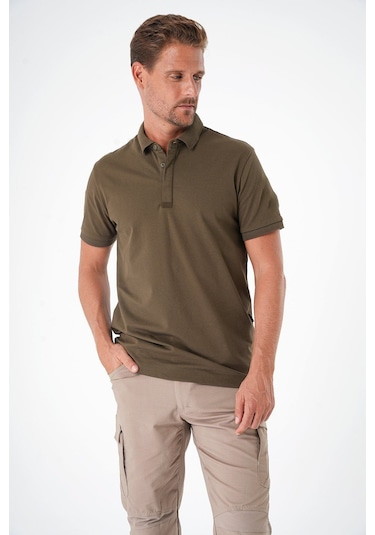 Mecanık Casual Ryker Polo T-shirt Cırtlı Haki