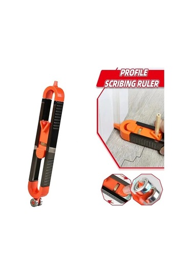 Funtree Treasure Yeni Profili Çizme Kilitli Cetvel Kontur Ölçer Yüksek Kalite Metal + Abs, Laminat Ve Fayansta Kullanılabilir