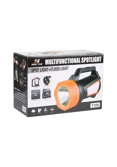 Wondernest T100-a Çok Fonksiyonlu Şarj Edilebilir 1500lm Dijital Ekranlı Led El Feneri Bej Bej