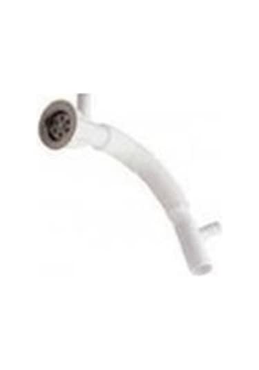 Körüklü Lavabo , Mutfak Eviye Gider Sifonu Çift Çıkışlı Beyaz