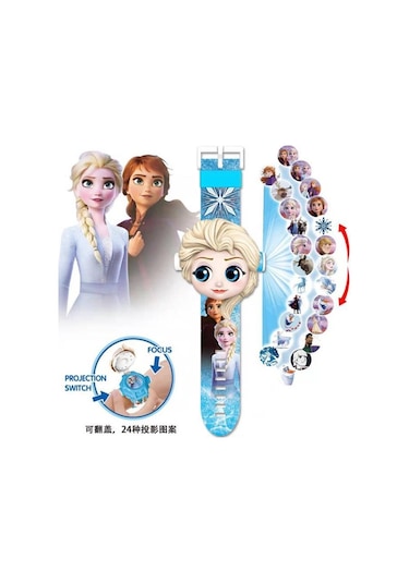 Prestij Oyuncak Kartelalı Frozen Saat 3039,elsa Projeksiyonlu Saat