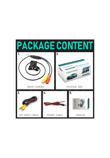 170 Açılı Balık Gözü Lens Ön Yan Arka Kullanıma Uyumlu 12 Volt