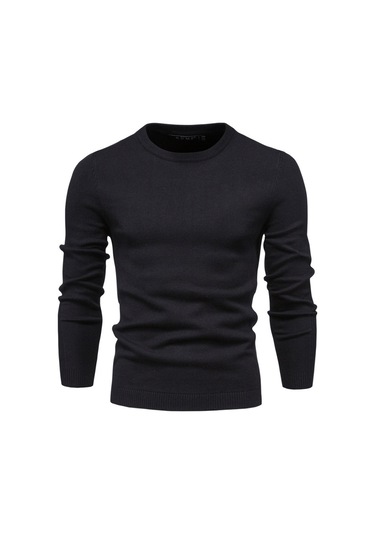 Yeni Sonbahar Ve Kış Günlük Düz Renk Kazak Erkek Süveteri Haki