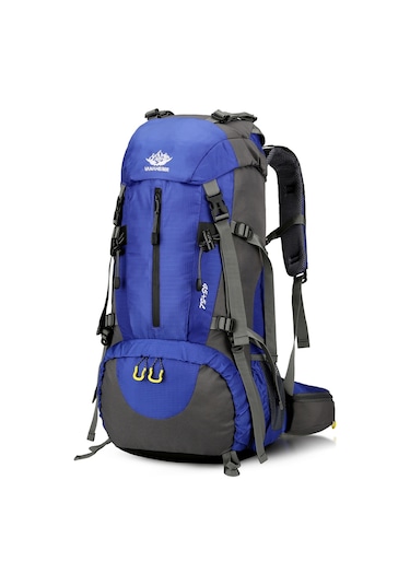 Vanaheımr-50l Yürüyüş Sırt Çantası Su Geçirmez Kamp Sırt Çantası,mavi Mavi