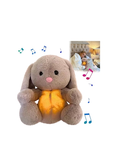 Peluş Hayvan Rahatlatıcı Bebek Tavşan Nefes Alan Uyku Oyuncağı Diğer