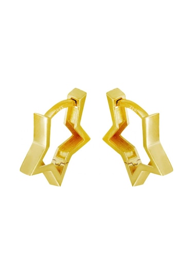22 Ayar Altın Yıldız Küpe T076619 Sarı Altın
