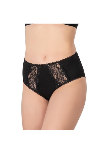 Emay Bayan Modal Pamuklu Dantelli Yüksek Bel Bato Külot 1445 001