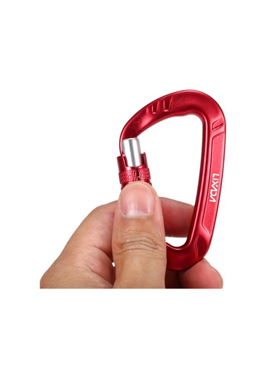 Lixada 2 Adet 12kn Karabina Klipsi D-halka Kilitleme Anahtar Güvenliği Kamp Tırmanma Yürüyüşü İçin