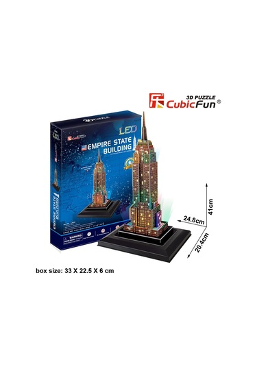 Cubic Fun 3D 38 Parça Puzzle Empire State Binası Abd Led Işıklı
