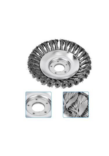 Geeksen 200mm Çelik Tellerden Yapılmış Bahçe Çalı Kesici Fırça - İç Sabit Plaka Yapısı İle Dayanıklı Ve Verimli