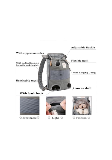 Moveevo Evcil Hayvan Sırt - Kedi/köpek Taşıma, Küçük/orta Boy, Elleri Serbest Yürüyüş & Seyahat