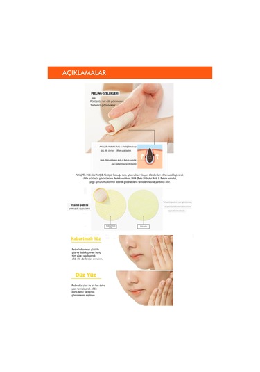 Missha A'PIEU Vitamin AC Pad Vitamin İçerikli Canlı ve Pürüzsüz Görünüm Kazandıran Pamuk Ped 35 Adet