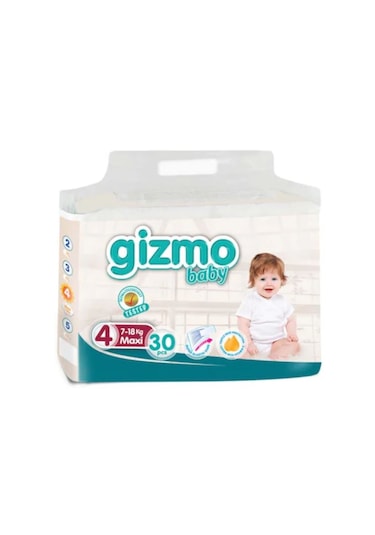 Gizmo Baby Bebek Bezi 4 Numara Maxi 30 Adet