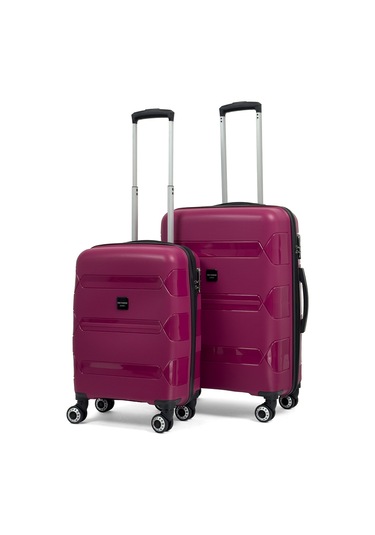 Lucas Polipropilen Kırılmaz Valiz, Kabin Boy&orta Boy Bordo