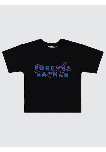 Batman Erkek Çocuk Tişört 6-9 Yaş Siyah