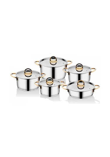 Inter Çelik Sahra Gold Tencere Seti 10 Parça
