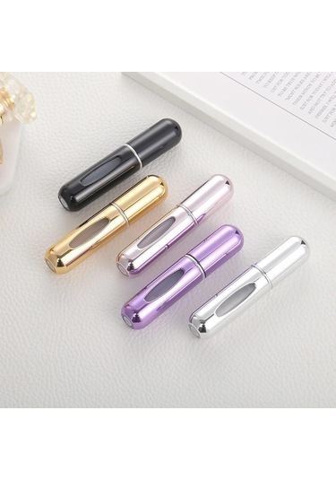 Doldurulabilir Mini Seyahat Parfüm Şişesi Sprey Kutu - Ortalama 80 Basım - Kırmızı - 1 Adet Bahar