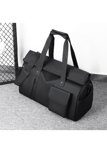 Dekohop Seyahat Çantası Unisex Kabin Boy El Ve Omuz Çanta Sıvı Dayanıklı Kumaş Tatil Spor Seyahat Stil Çanta Siyah