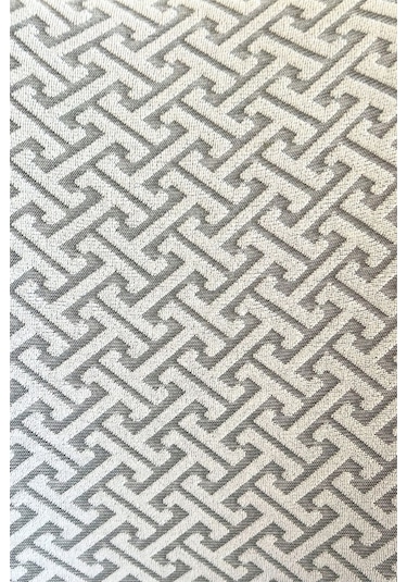 StarMall Jakarlı Kumaş İlmek Desen Oval Sandalye Kılıfı, Lastikli, Yıkanabilir, Esnek Sandalye Örtüsü 1 Adet Taş - Gri