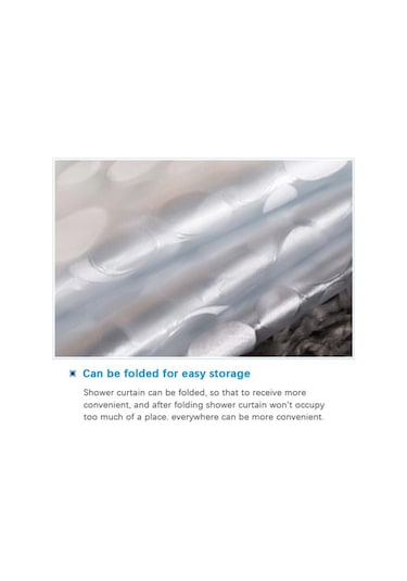 Ulzyvf Beyaz 3d Pvc Su Geçirmez Duş Perdesi - 12 Askılı 180x180cm Beyaz