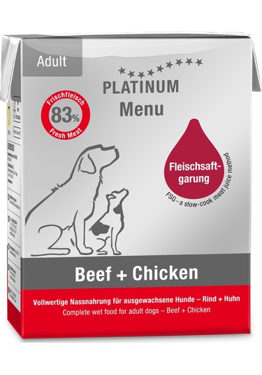 Platinum Sığır Etli Ve Tavuklu Köpek Yaş Maması 375 Gr