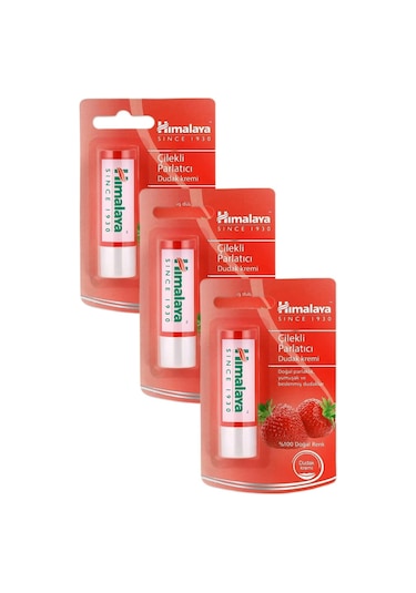 Himalaya Çilek Özlü Parlatıcı Dudak Kremi 3 x 4.5 G