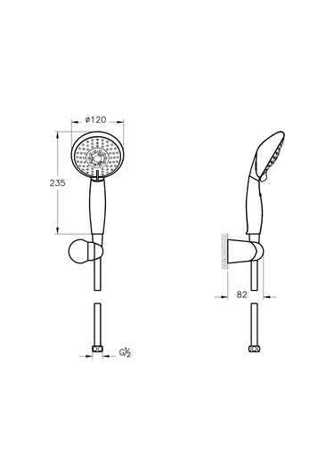 Artema Cozy 5F El Duşu Takımı Krom A45681 Krom