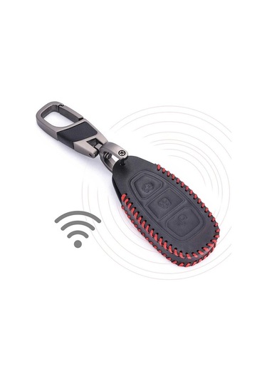 Araba Anahtarsız Uzaktan Anahtar Fob Kabuk Kapağı 3 Düğme Deri Anahtar Kutusu Ford Uyumlu Fiesta Focus 3 4 Mondeo Ecosport Kuga Focus St