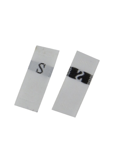 3.2 X 1.2cm Boyut Etiketleri Polyester Kumaş Giyim Etiketi 1 Rulo Yaklaşık 380 Adet , Boyut: Xxxl / 3xl Beyaz