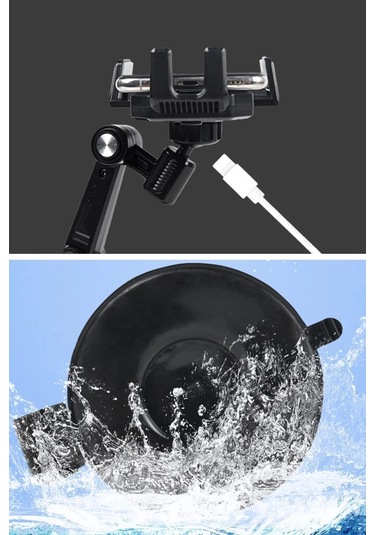 Buffer Jel Vantuzlu Cama Takılabilen Güçlü 360 Derece Dönebilen Ayarlanabilir Araç Içi Vantuzlu Tel