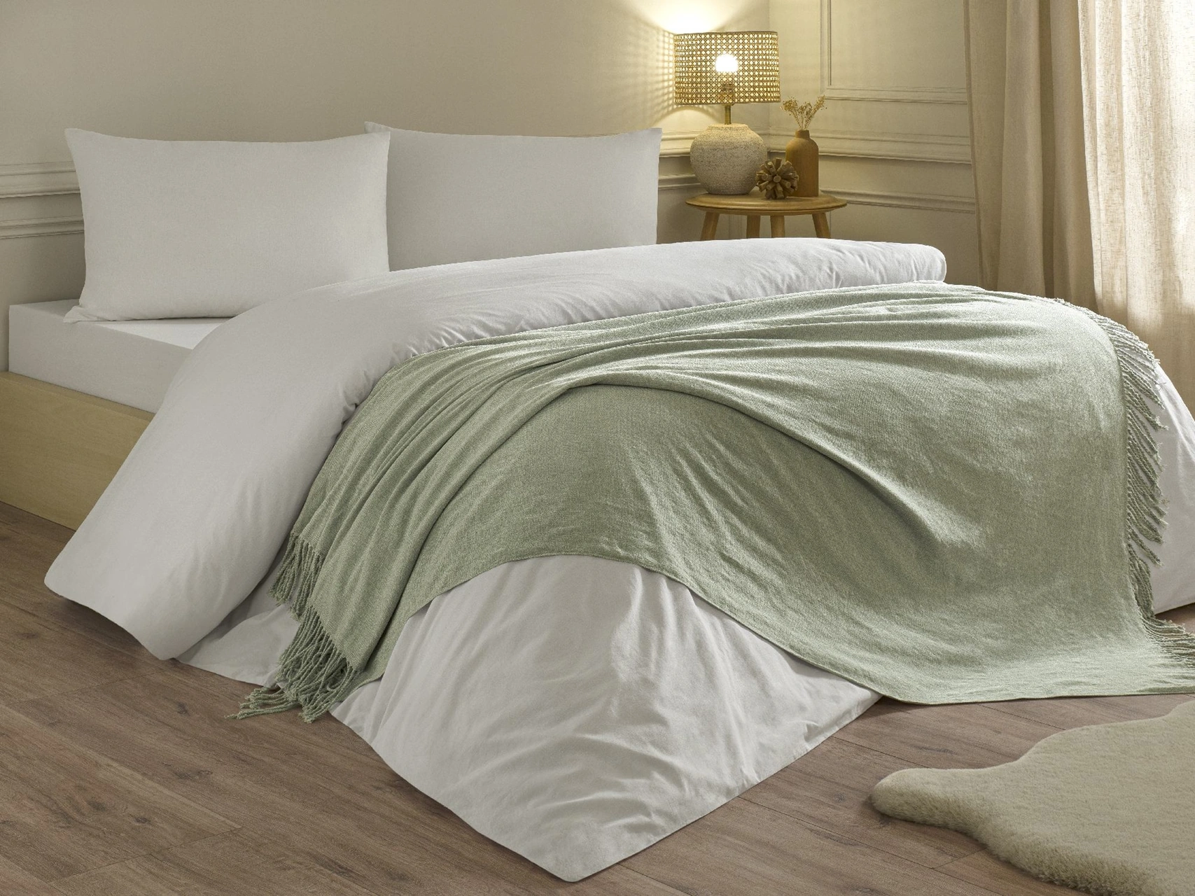 Linens Snovie Throw / Tv Battaniyesi Yeşil Tek Kişilik Yeşil