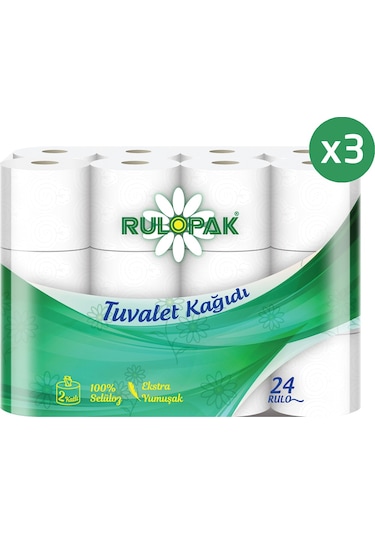 Rulopak Tuvalet Kağıdı 2 Katlı 72 Li Paket