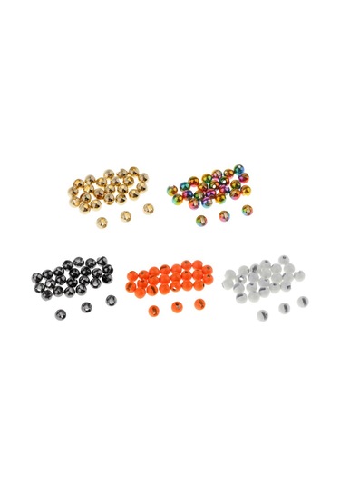 Homyl 25 Adet Oluklu Tungsten Sinek Bağlama Boncuk Altın