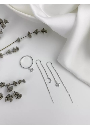 Sılver Whale 925 Ayar Gümüş Taşlı Yüzük 199871078 Gri