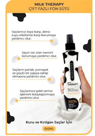 Morfose Milk Shake Fön Suyu 240 Ml 3 Adet