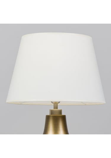 Vera Krem Başlıklı Eskitme Gold Modern Abajur Eskitme Altın